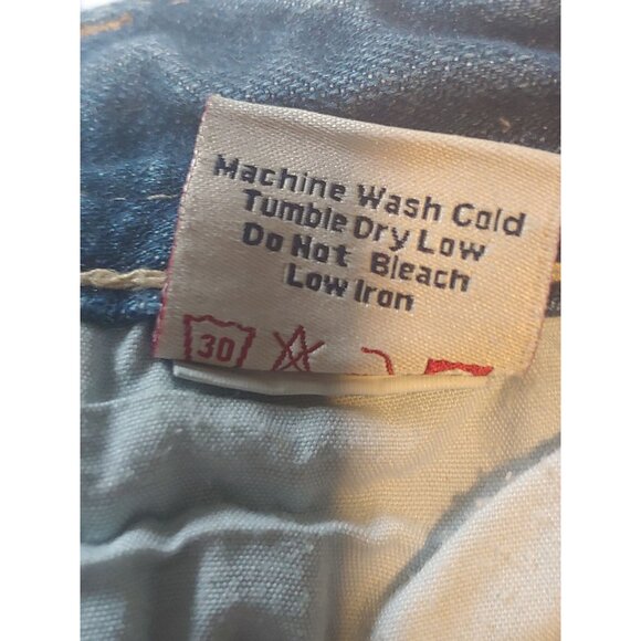 MEK Mens Aruba Denim Jeans Distressed Pocket Flap Rock Metal Grunge Band 32x34 - Picture 13 of 13